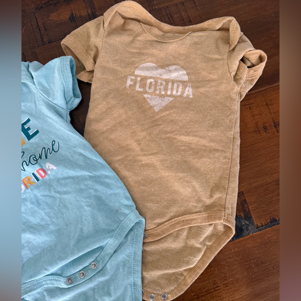 Blue and Tan Florida Baby Onesies - Picture 4 of 5